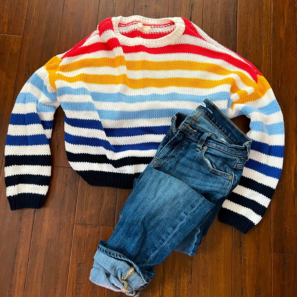 Striped Oversized Slouchy Sweater